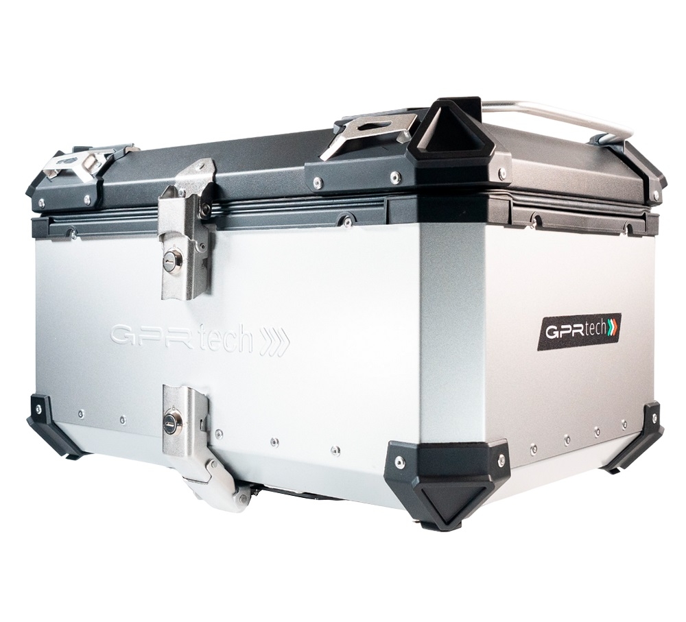 Top case GPR TECH compatible with  Bmw G 310 Gs 2022/2024 e5 GPR TECH Top case in aluminum, silver color with specific plate included Capacity 55 LT.
