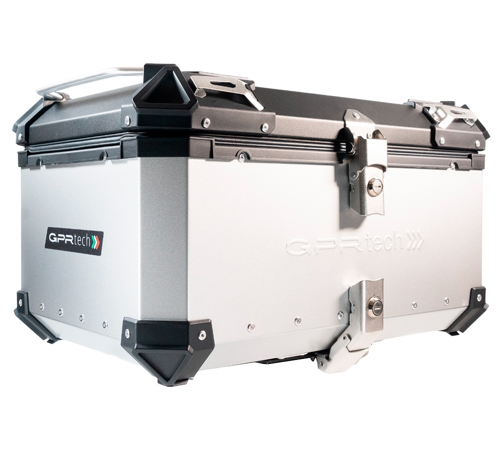 Top case GPR TECH compatible with  Bmw G 310 Gs 2022/2024 e5 GPR TECH Top case in aluminum, silver color with specific plate included Capacity 55 LT.