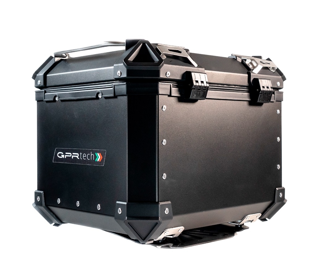 Top case GPR TECH compatible with  Bmw G 310 Gs 2017/2021 e4 GPR TECH Top case in aluminum, black color with specific plate included Capacity 45 LT.