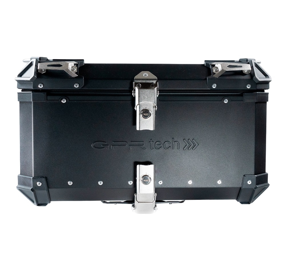 Top case GPR TECH compatible with  Bmw G 310 Gs 2022/2024 e5 GPR TECH Top case in aluminum, black color with specific plate included Capacity 55 LT.