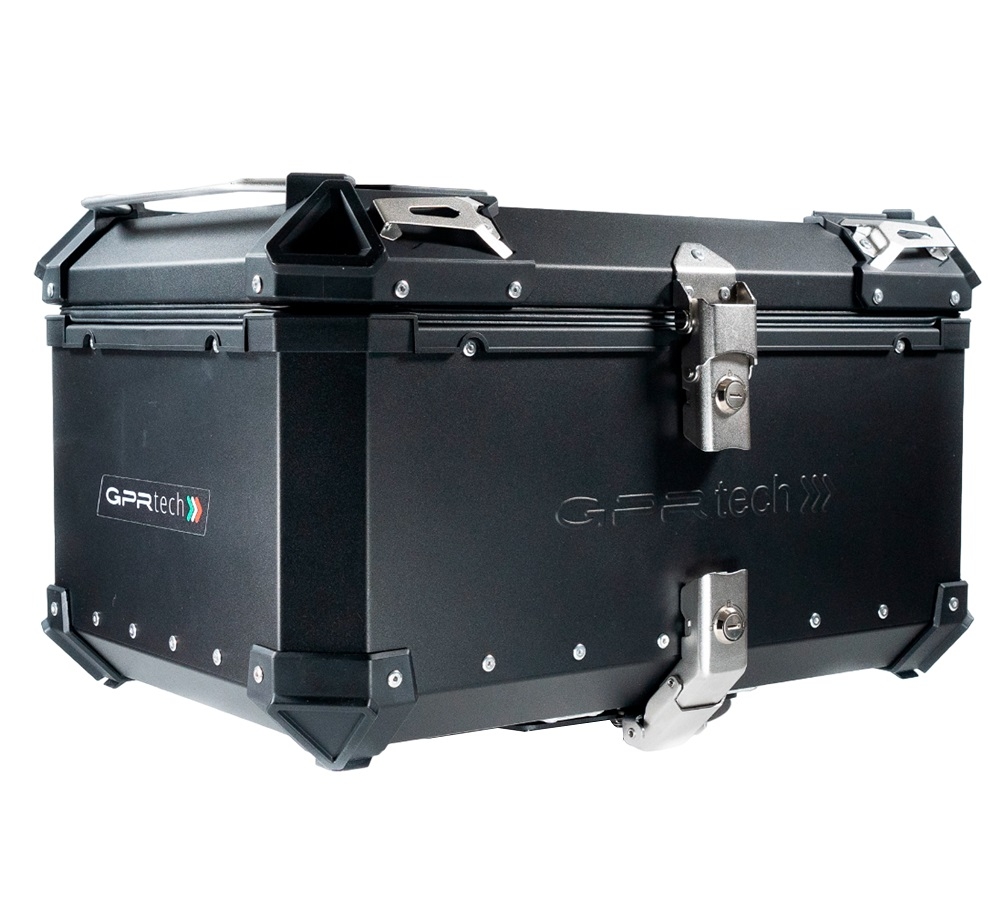 Top case GPR TECH compatible with  Bmw G 310 Gs 2022/2024 e5 GPR TECH Top case in aluminum, black color with specific plate included Capacity 55 LT.