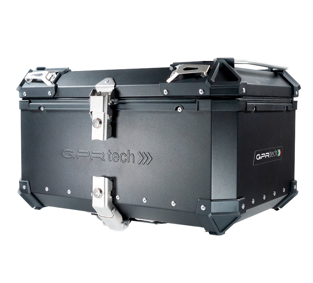 Top case GPR TECH compatible with  Bmw G 310 Gs 2022/2024 e5 GPR TECH Top case in aluminum, black color with specific plate included Capacity 55 LT.