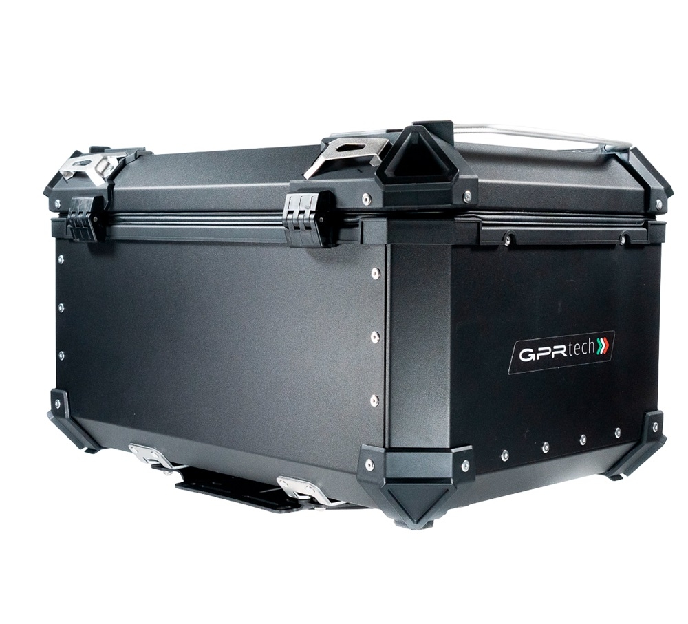 Top case GPR TECH compatible with  Bmw G 310 Gs 2022/2024 e5 GPR TECH Top case in aluminum, black color with specific plate included Capacity 55 LT.