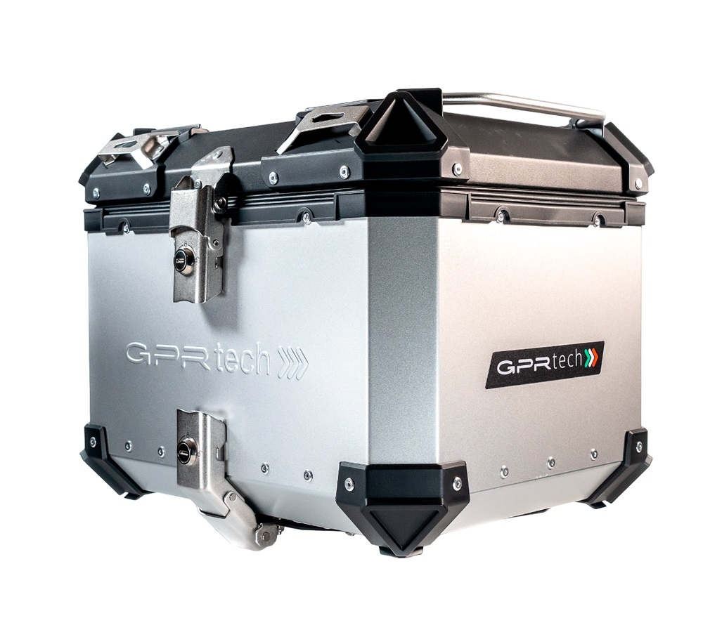 Top case GPR TECH compatible with  Bmw G 310 Gs 2017/2021 e4 GPR TECH Top case in aluminum, silver color with specific plate included Capacity 45 LT.