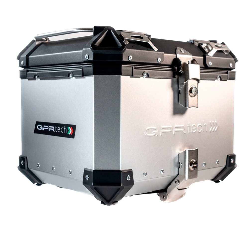 Top case GPR TECH compatible with  Bmw G 310 Gs 2017/2021 e4 GPR TECH Top case in aluminum, silver color with specific plate included Capacity 45 LT.