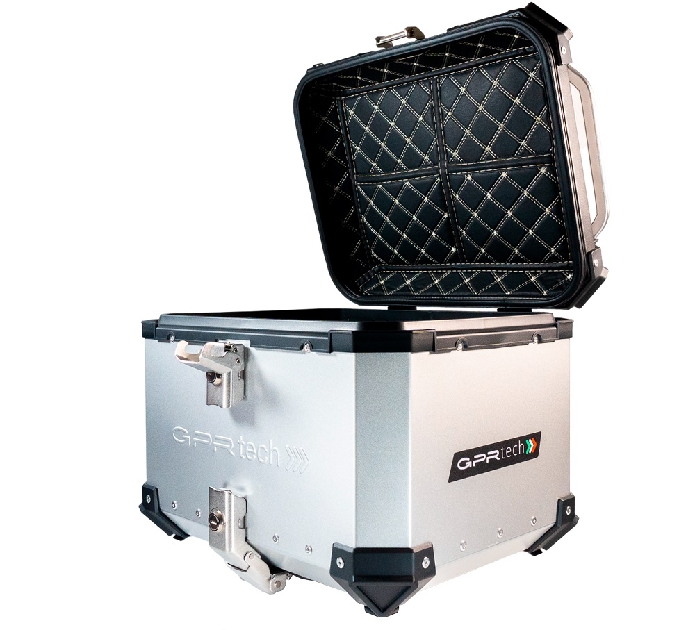 Top case GPR TECH compatible with  Bmw R 1200 Rt Lc 2014/2016 GPR TECH Top case in aluminum, silver color with specific plate included Capacity 45 LT.