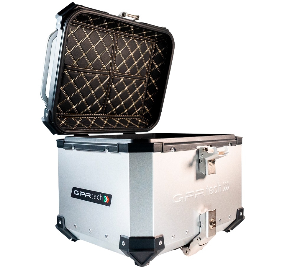 Top case GPR TECH compatible with  Bmw G 310 Gs 2017/2021 e4 GPR TECH Top case in aluminum, silver color with specific plate included Capacity 45 LT.