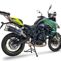 Exhaust compatible with Benelli Trk 702 2023-2024, Dual Poppy, Slip-on exhaust including removable db killer and link pipe, EPA-compliant 