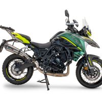 Exhaust compatible with Benelli Trk 702 X 2023-2024, Gpe Ann. titanium, Slip-on exhaust including link pipe and removable db killer 