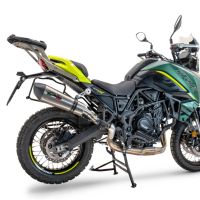 Exhaust compatible with Benelli Trk 702 X 2023-2024, Gpe Ann. titanium, Slip-on exhaust including link pipe and removable db killer 