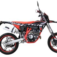 Exhaust compatible with Beta RR 125 4T Enduro 2021-2024, Albus Evo4, Slip-on exhaust including link pipe and removable db killer 