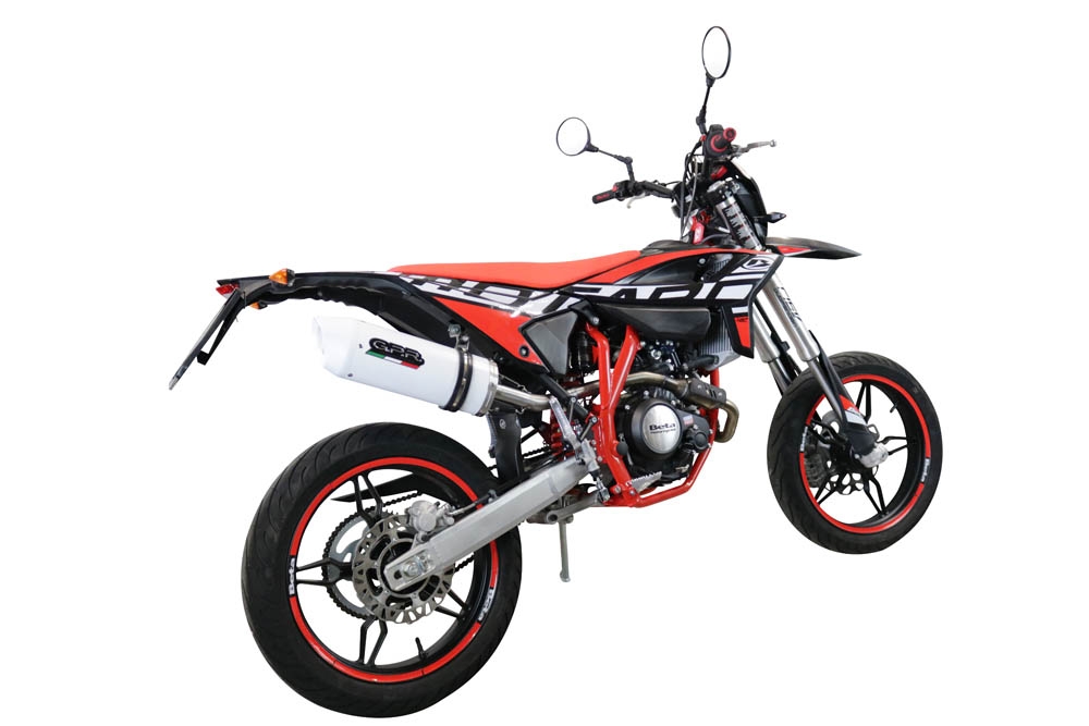 Exhaust compatible with Beta RR 125 4T Enduro 2021-2024, Albus Evo4, Slip-on exhaust including link pipe and removable db killer 