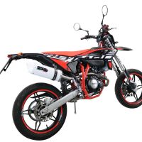 Exhaust compatible with Beta RR 125 4T Enduro 2021-2024, Albus Evo4, Slip-on exhaust including link pipe and removable db killer 