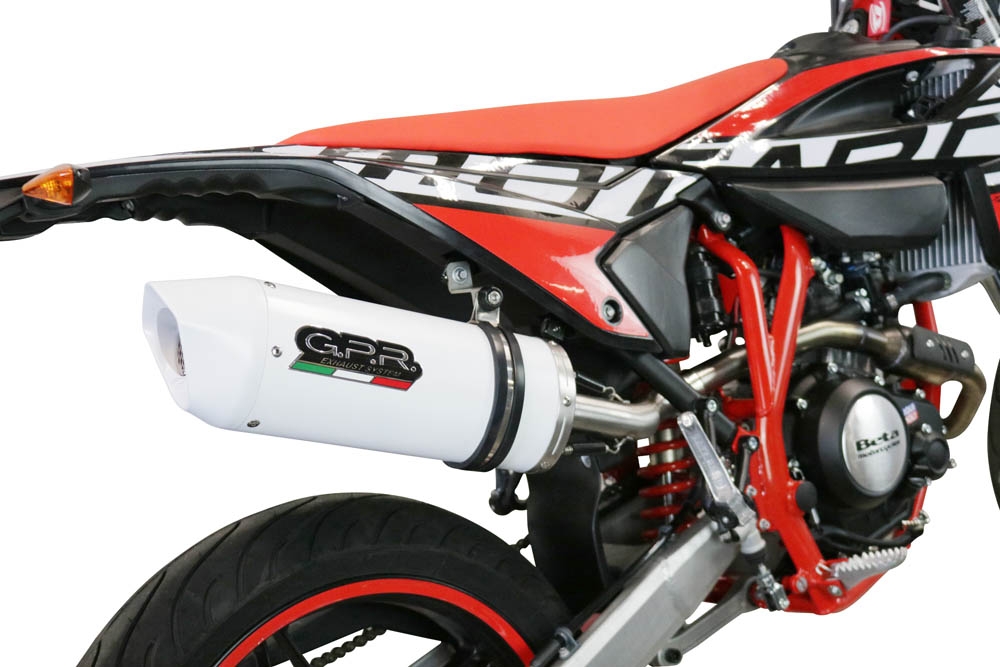Exhaust compatible with Beta RR 125 4T Enduro 2021-2024, Albus Evo4, Slip-on exhaust including link pipe and removable db killer 