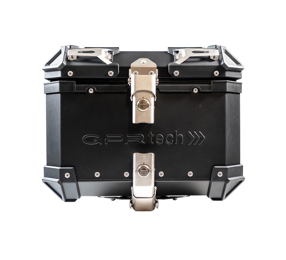 Top case GPR TECH compatible with  Bmw G 310 Gs 2022/2024 e5 GPR TECH Top case in aluminum, black color with specific plate included Capacity 26 LT.