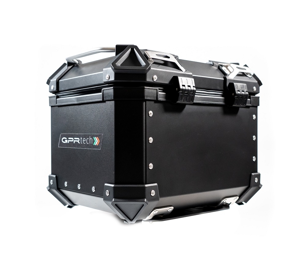 Top case GPR TECH compatible with  Bmw G 310 Gs 2022/2024 e5 GPR TECH Top case in aluminum, black color with specific plate included Capacity 26 LT.