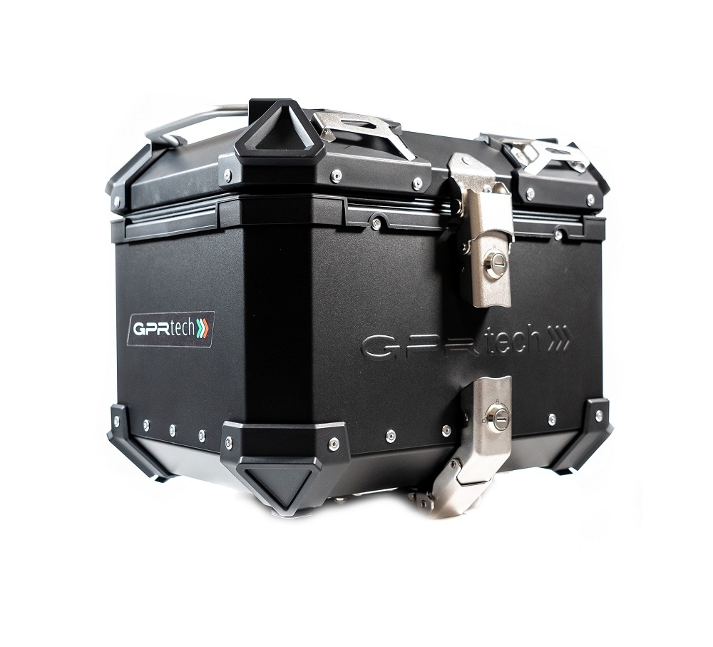 Top case GPR TECH compatible with  Bmw G 310 Gs 2022/2024 e5 GPR TECH Top case in aluminum, black color with specific plate included Capacity 26 LT.