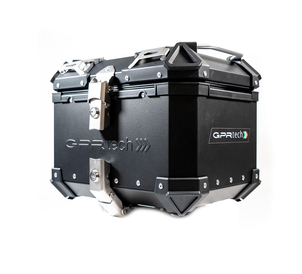 Top case GPR TECH compatible with  Bmw G 310 Gs 2022/2024 e5 GPR TECH Top case in aluminum, black color with specific plate included Capacity 26 LT.