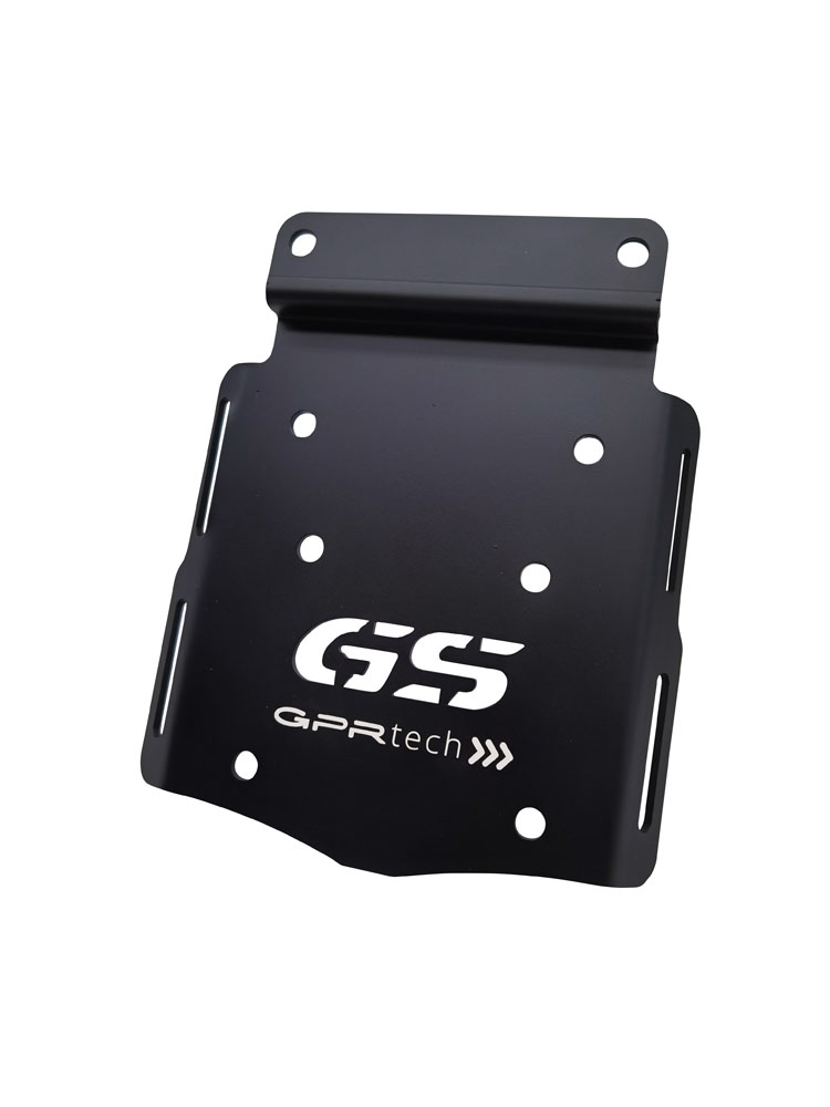 GPR TECH compatible with  Bmw F 700 Gs 2016/2018 e4 GPR TECH SPECIFIC TITANIUM PLATE TOP CASE-ALPITECH 35/55 LT compatible with original luggage rack,titanium made with 4 anchor points