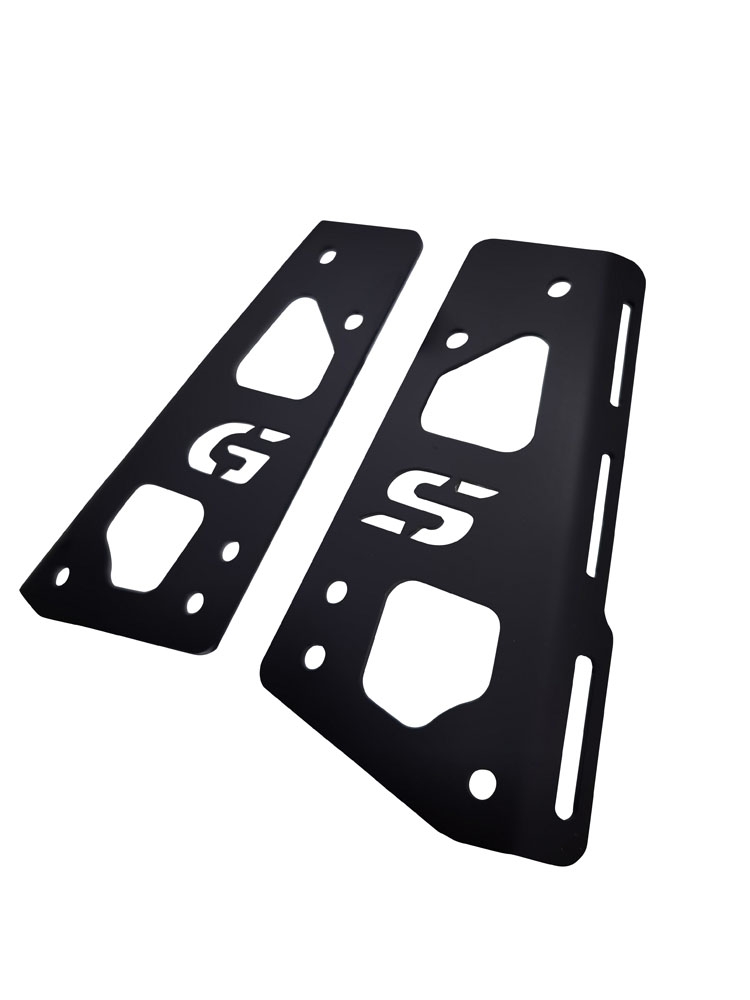 GPR TECH compatible with  Bmw F 750 Gs 2021/2024 e5 GPR TECH Specific fitting plate Top Case ALPITECH 35 LT compatible with original luggage rack,stainless steel made with 4 anchor points