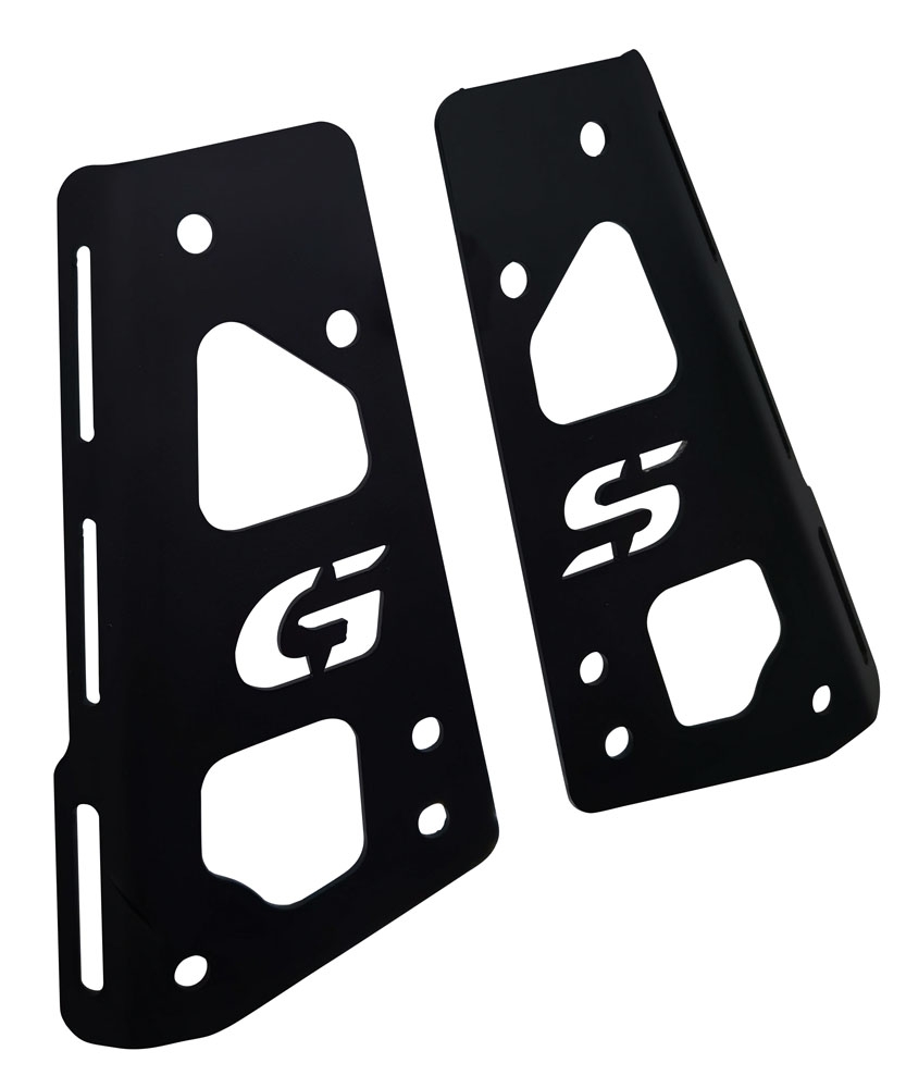 GPR TECH compatible with  Bmw F 750 Gs 2021/2024 e5 GPR TECH Specific fitting plate Top Case ALPITECH 35 LT compatible with original luggage rack,stainless steel made with 4 anchor points