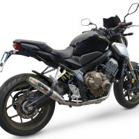 Exhaust compatible with Honda CB650R 2021-2023, Deeptone Inox, Full system exhaust, including removable db killer 