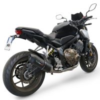 Exhaust compatible with Honda CBR650R 2021-2023, Furore Evo4 Nero, Full system exhaust, including removable db killer 