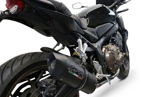 Exhaust compatible with Honda CBR650R 2021-2023, Furore Evo4 Nero, Full system exhaust, including removable db killer 