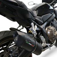 Exhaust compatible with Honda CBR650R 2021-2023, Furore Evo4 Nero, Full system exhaust, including removable db killer 