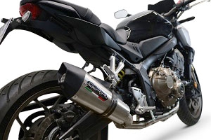Exhaust compatible with Honda CB650F 2017-2018, Gpe Ann. Titanium, Full system exhaust, including removable db killer 