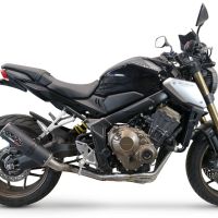 Exhaust compatible with Honda CBR650R 2021-2023, M3 Black Titanium, Full system exhaust, including removable db killer 