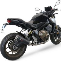 Exhaust compatible with Honda CBR650R 2021-2023, M3 Black Titanium, Full system exhaust, including removable db killer 