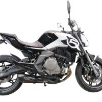 Exhaust compatible with Cf Moto 650 Nk 2021-2024, Gpe Ann. Poppy, Slip-on exhaust including link pipe and removable db killer 