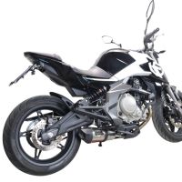 Exhaust compatible with Cf Moto 650 Mt 2021-2024, Gpe Ann. Titanium, Slip-on exhaust including link pipe and removable db killer 