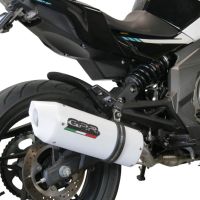 GPR exhaust compatible with  Cf Moto 400 NK 2021-2023, Albus Evo4, Slip-on exhaust including removable db killer, link pipe and catalyst,  EPA-compliant 