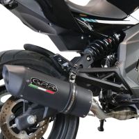 GPR exhaust compatible with  Cf Moto 400 NK 2021-2023, Furore Evo4 Nero, Slip-on exhaust including removable db killer, link pipe and catalyst,  EPA-compliant 