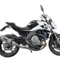 GPR exhaust compatible with  Cf Moto 650 Nk 2021-2024, New Grand Prix Evo Titanium, Slip-on exhaust including removable db killer, link pipe and catalyst,  EPA-compliant 
