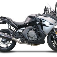 Exhaust compatible with Cf Moto 650 Gt 2022-2024, Gpe Ann. Poppy, Slip-on exhaust including link pipe and removable db killer 