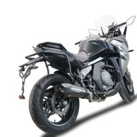 Exhaust compatible with Cf Moto 650 Gt 2022-2024, Gpe Ann. Poppy, Slip-on exhaust including link pipe and removable db killer 