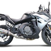 Exhaust compatible with Cf Moto 650 Gt 2022-2024, Gpe Ann. Titanium, Slip-on exhaust including link pipe and removable db killer 