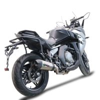 Exhaust compatible with Cf Moto 650 Gt 2022-2024, Gpe Ann. Titanium, Slip-on exhaust including link pipe and removable db killer 