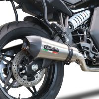 Exhaust compatible with Cf Moto 650 Gt 2022-2024, Gpe Ann. Titanium, Slip-on exhaust including link pipe and removable db killer 