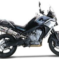 Exhaust compatible with Cf Moto 800 Mt Touring 2022-2024, GP Evo4 Titanium, Slip-on exhaust including removable db killer and link pipe 