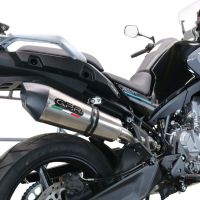 Exhaust compatible with Cf Moto 800 Mt Touring 2022-2024, GP Evo4 Titanium, Slip-on exhaust including removable db killer and link pipe 