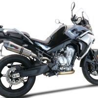 Exhaust compatible with Cf Moto 800 Mt Touring 2022-2024, GP Evo4 Titanium, Slip-on exhaust including removable db killer and link pipe 