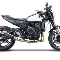 Exhaust compatible with Cf Moto 700 CL-X Heritage 2022-2024, Gpe Ann. Poppy, Mid-Full system exhaust including removable db killer 