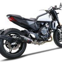 Exhaust compatible with Cf Moto 700 CL-X Heritage 2022-2024, Gpe Ann. Poppy, Mid-Full system exhaust including removable db killer 