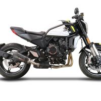 GPR exhaust compatible with  Cf Moto 700 CL-X Adv 2022-2024, New Grand Prix Evo Poppy, Slip-on exhaust including removable db killer and link pipe, EPA-compliant 
