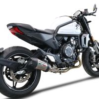 Exhaust compatible with Cf Moto 700 CL-X Adv 2022-2024, Gpe Ann. titanium, Mid-Full system exhaust including removable db killer 