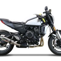 Exhaust compatible with Cf Moto 700 CL-X Heritage 2022-2024, M3 Inox , Slip-on exhaust including removable db killer and link pipe, EPA-compliant 